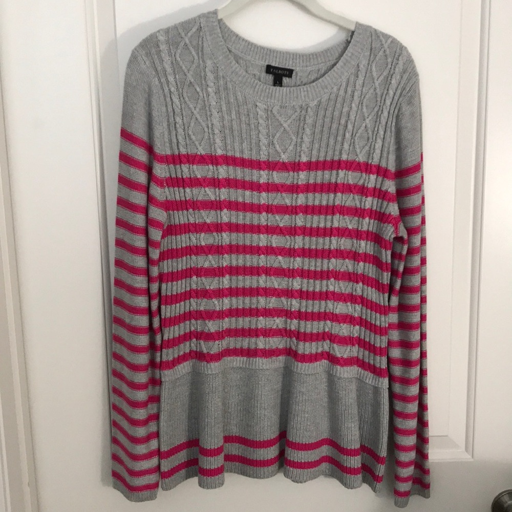 Talbots Peplum Sweater size L NWOT
